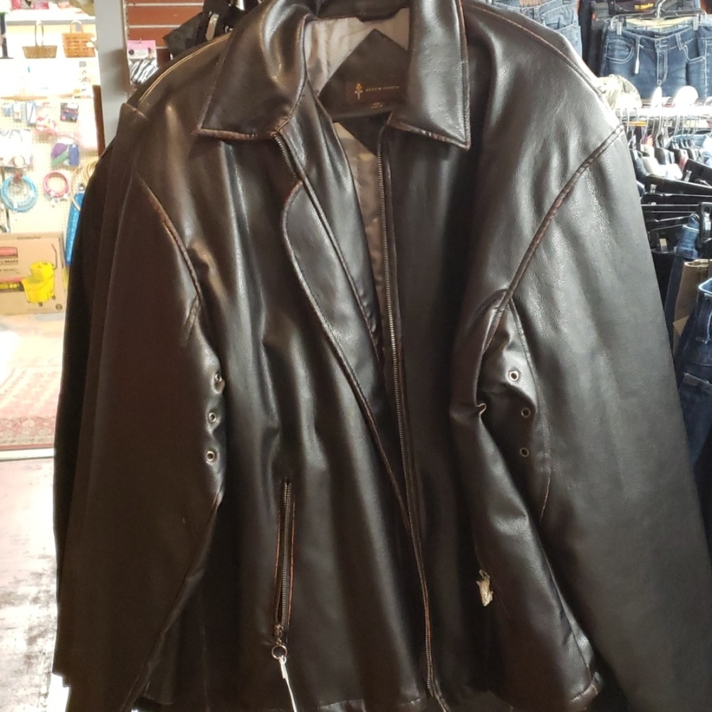 Aces and eights leather jacket
